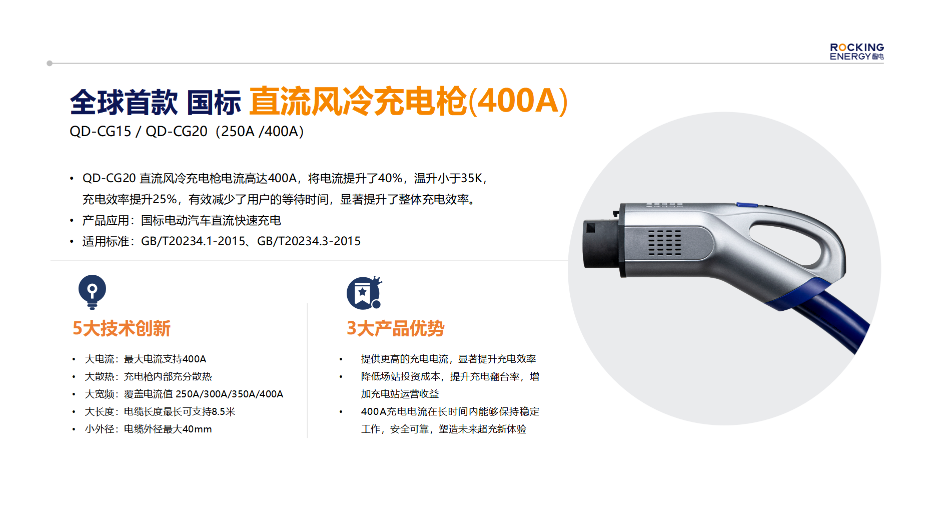 国标直流风冷充电枪